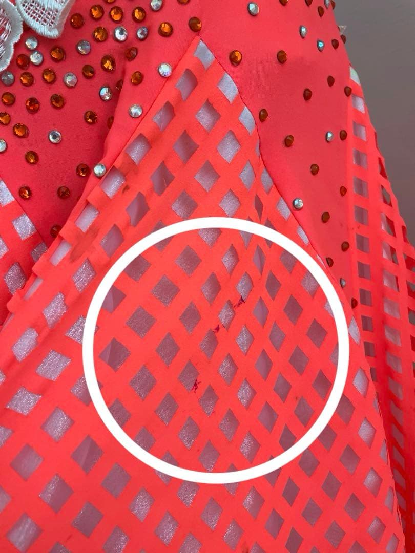 社交ダンスドレス ⭐️コーラルピンク　Mサイズ