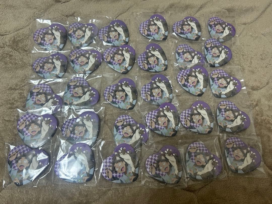 忍たま乱太郎 竹谷八左ヱ門 ナンジャタウン ハート缶バッジ 30個セット