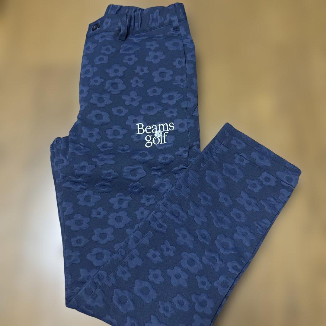 Beams golf フラワーパターン ゴルフパンツ