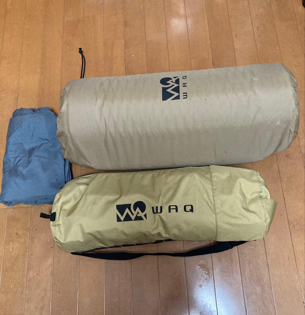 WAQ コット（カーキ）+替えシート（ブラック）+WAQマット+マット用シーツ