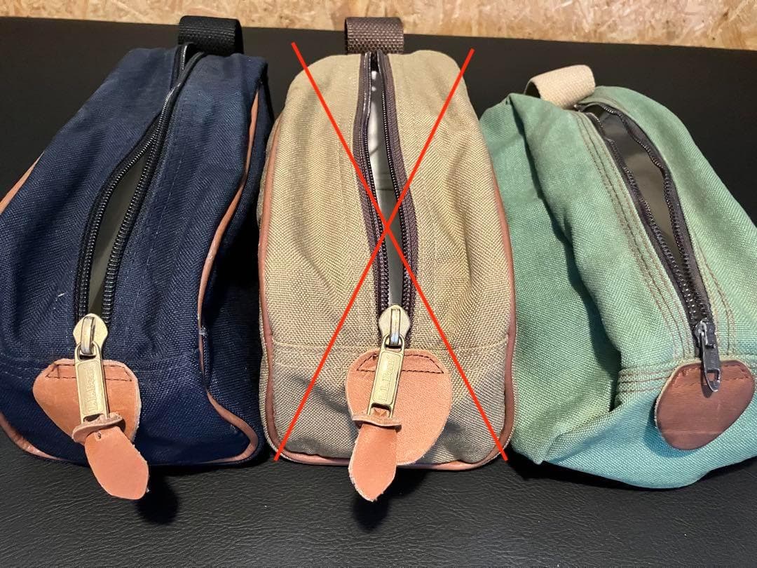 80s ビンテージ エルエルビーン トラベルポーチ 2色セット