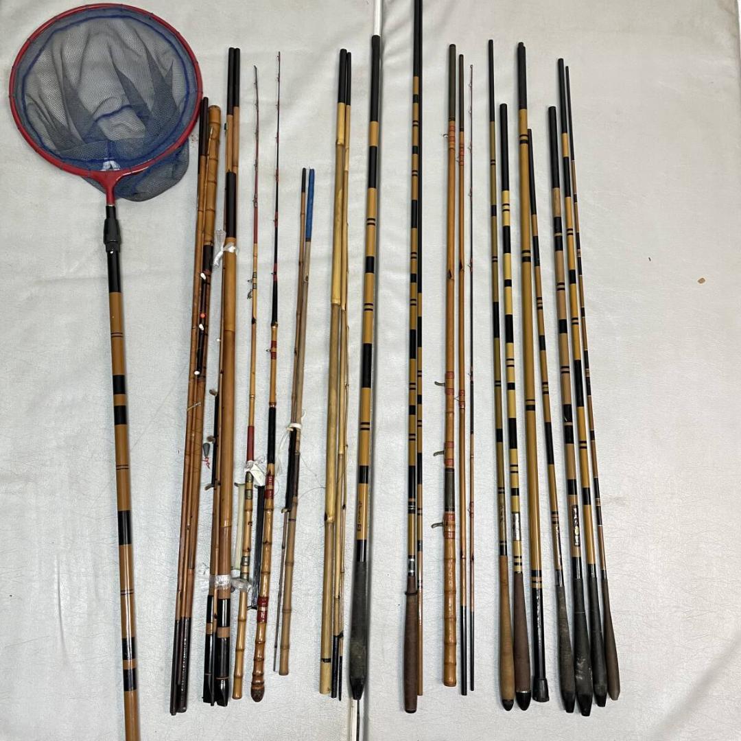 釣り竿 ヘラ竿 竹竿 など まとめて 17本 握り竿 延べ竿 和竿 淡水