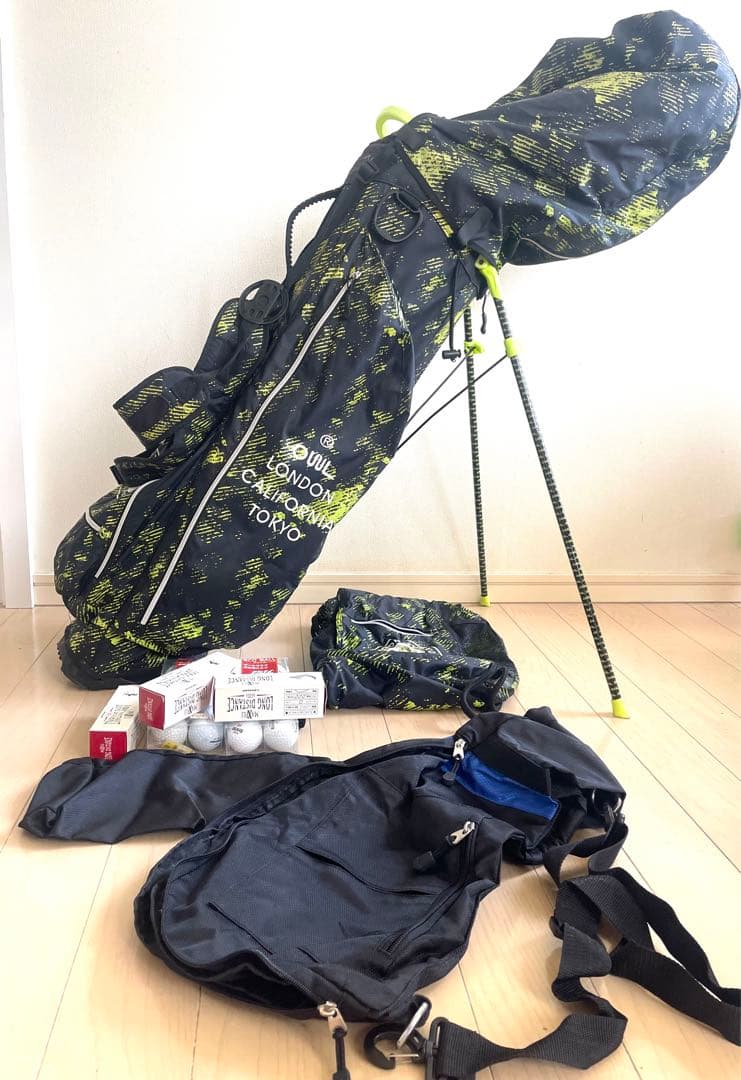 【超お得】ゴルフキャディバッグLONDON CALIFORNIATOKYO超軽量