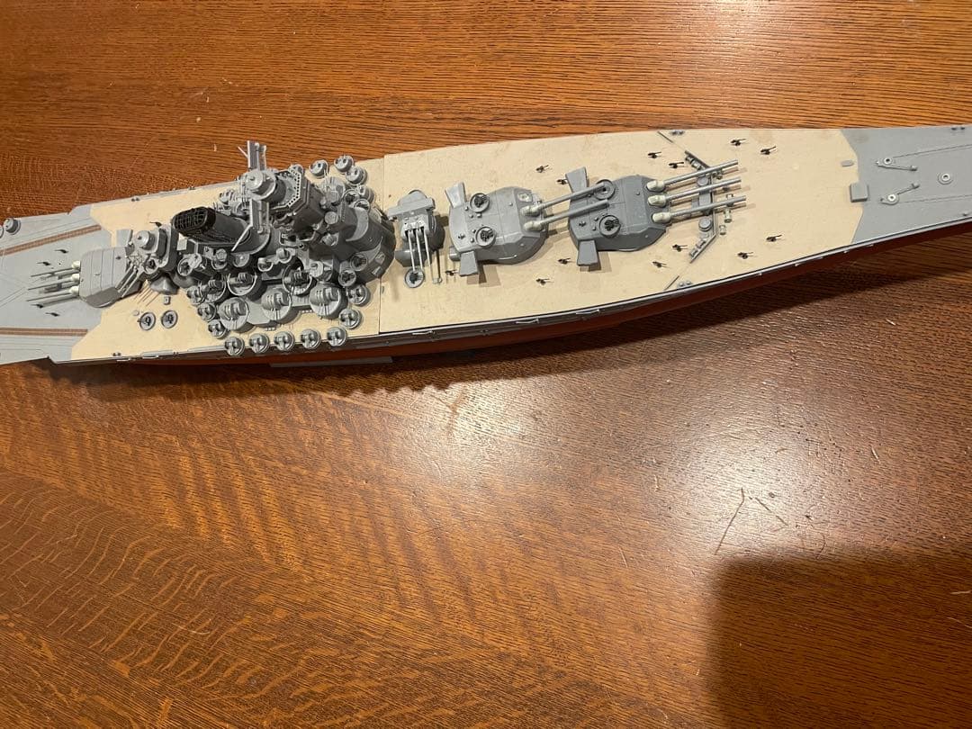 戦艦大和　プラモデル完成品　全長75cm
