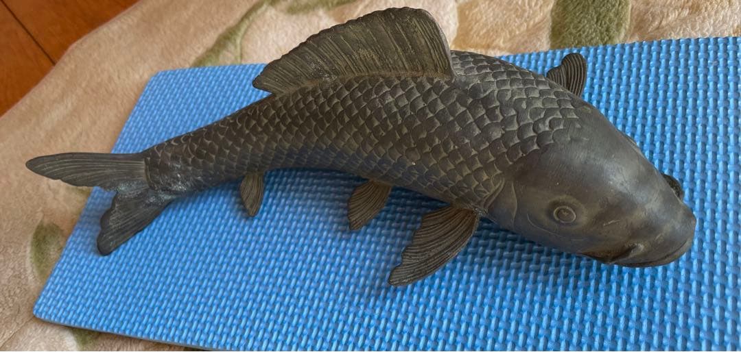 鯉の置物 銅製 旧家蔵出 江戸？〜明治頃