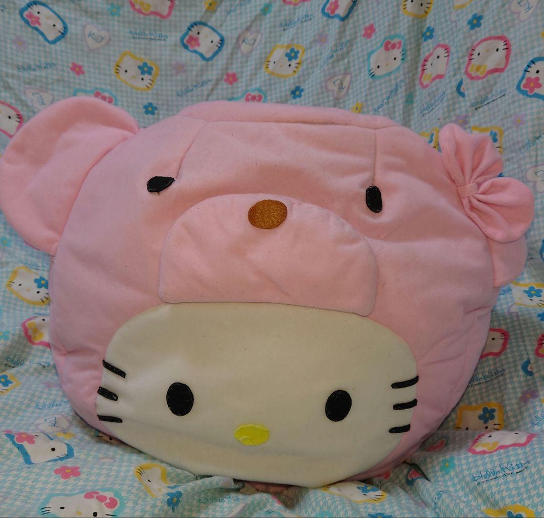 約20年前購入 ハローキティ　レトロ　収納ケース　ピンク くまさん 難有