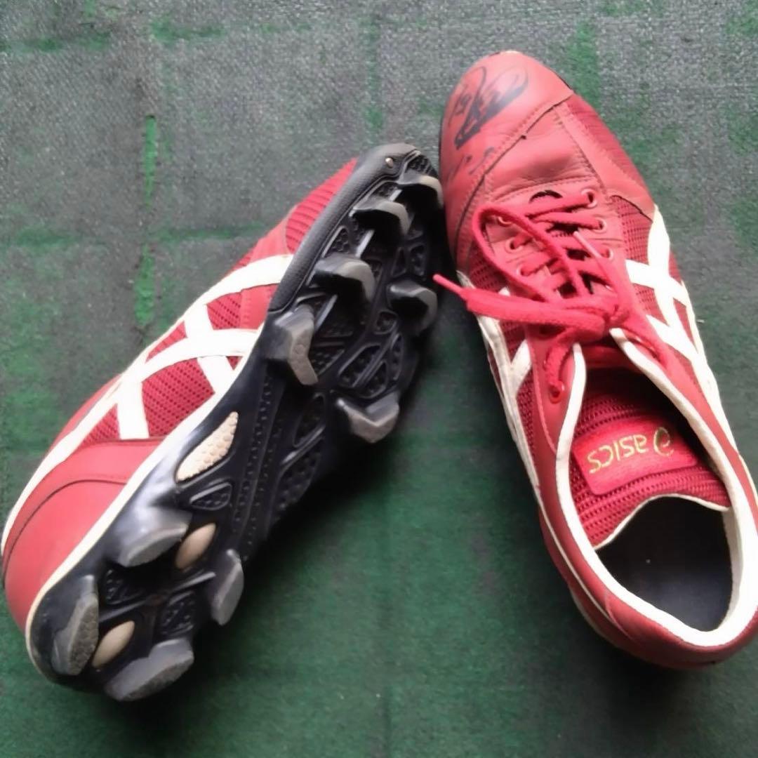 く*う様 【サイン付き】鈴木誠也選手（カープ時代）の使用されていたスパイク