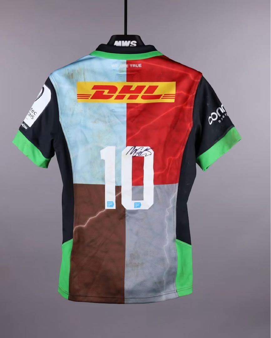 【実使用】ラグビーイングランド代表マーカススミス直筆サイン入りジャージ