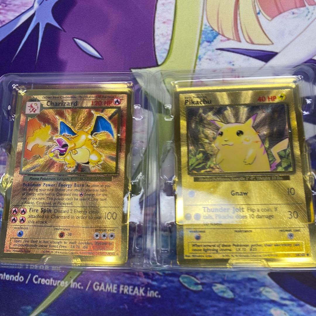 極美品25th メタル　リザードン ピカチュウ ゴールドカードセット