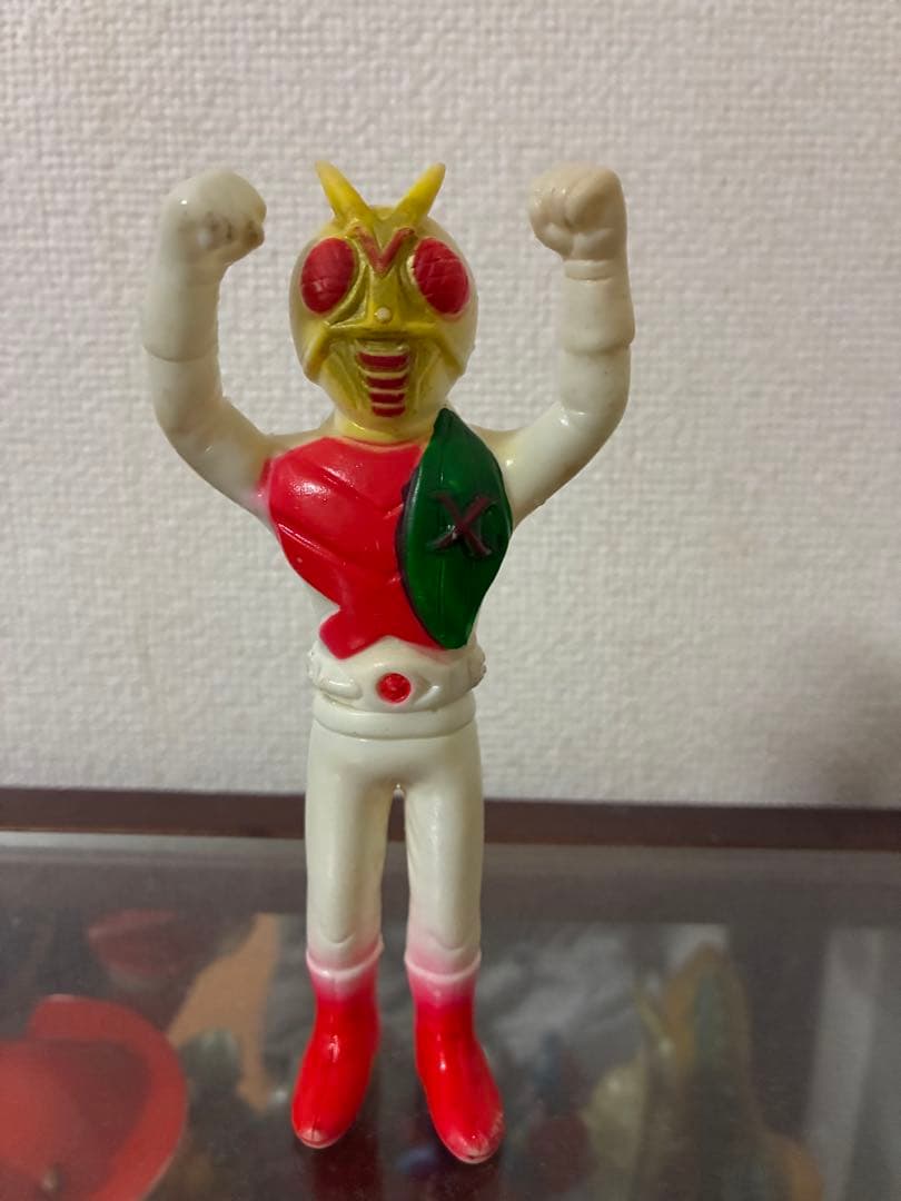 当時物、パチ無版権ソフビ 仮面ライダーX エックス