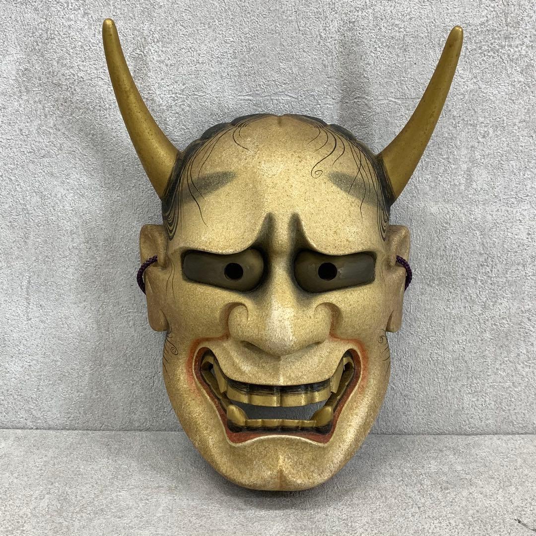 【Kuki】能面 般若 長沢宗春 共箱 能面師 人間国宝 長澤氏春 次男