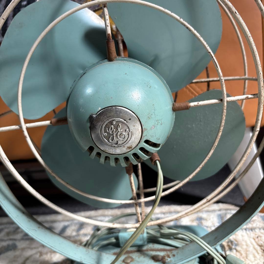 超希少 50s General Electric 扇風機 ライトブルー