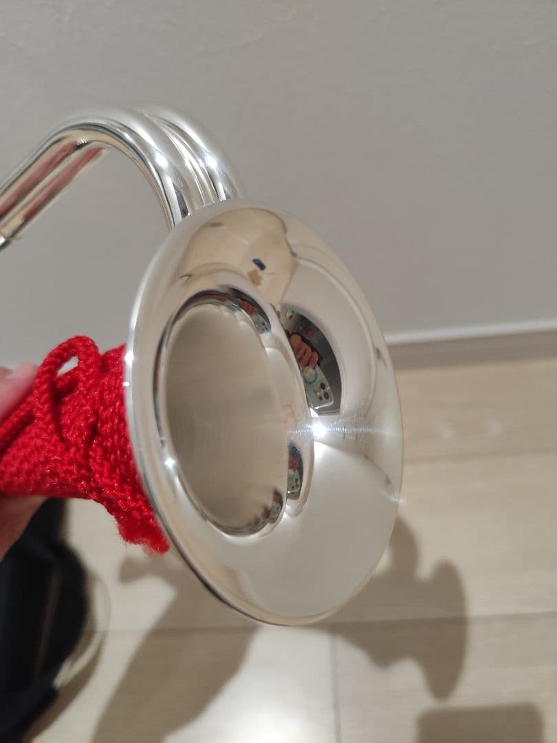 信号ラッパ2つ巻【 シルバー】 ソフトケース付 　最終値下げ❗️