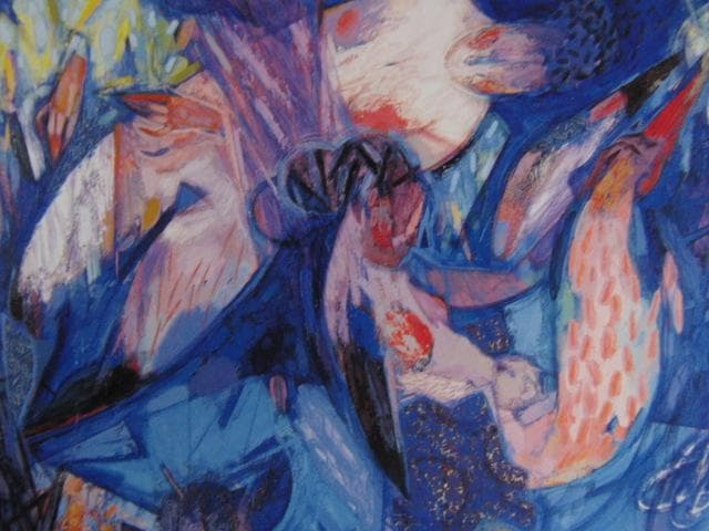 木原正徳、ひとかたち≪湿った風≫、希少画集画、新品高級額・額装付