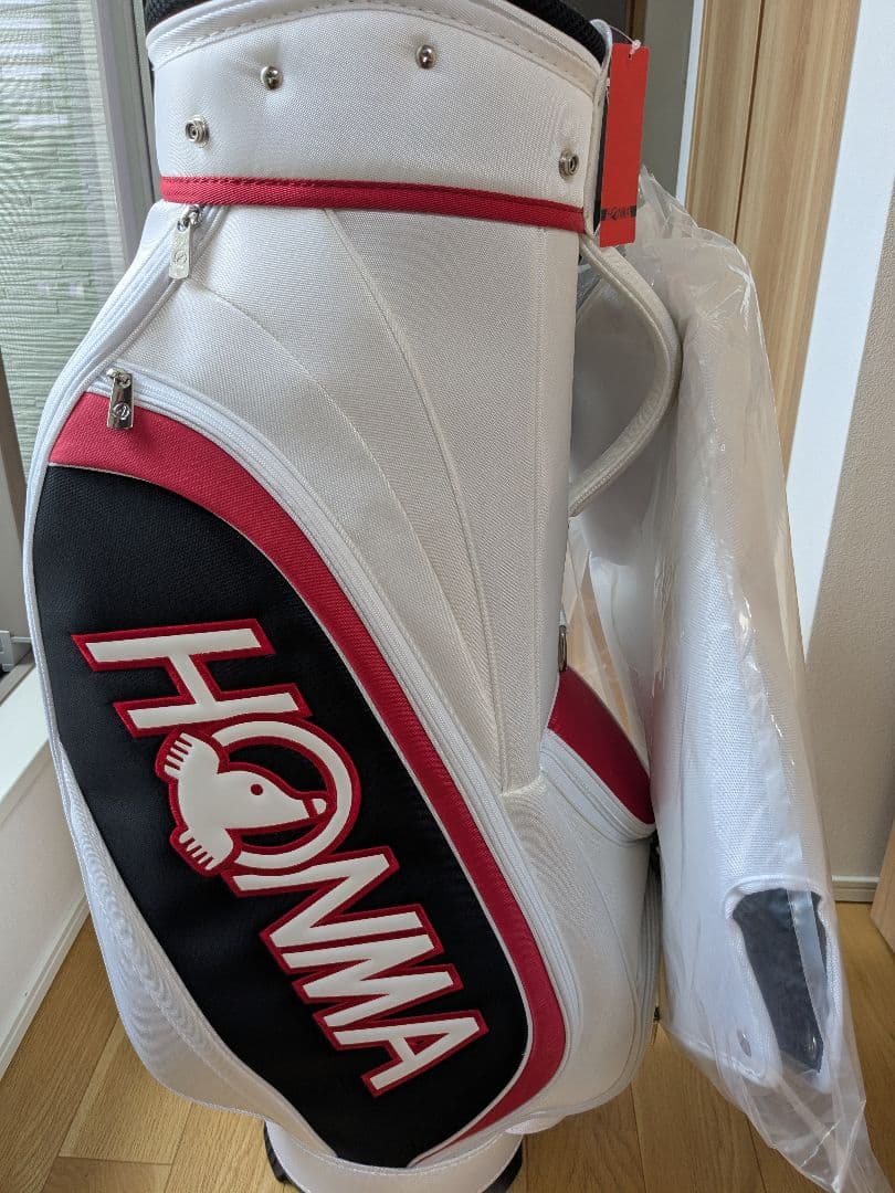HONMA ゴルフキャディバッグ ホワイト/ブラック/レッド　2025モデル