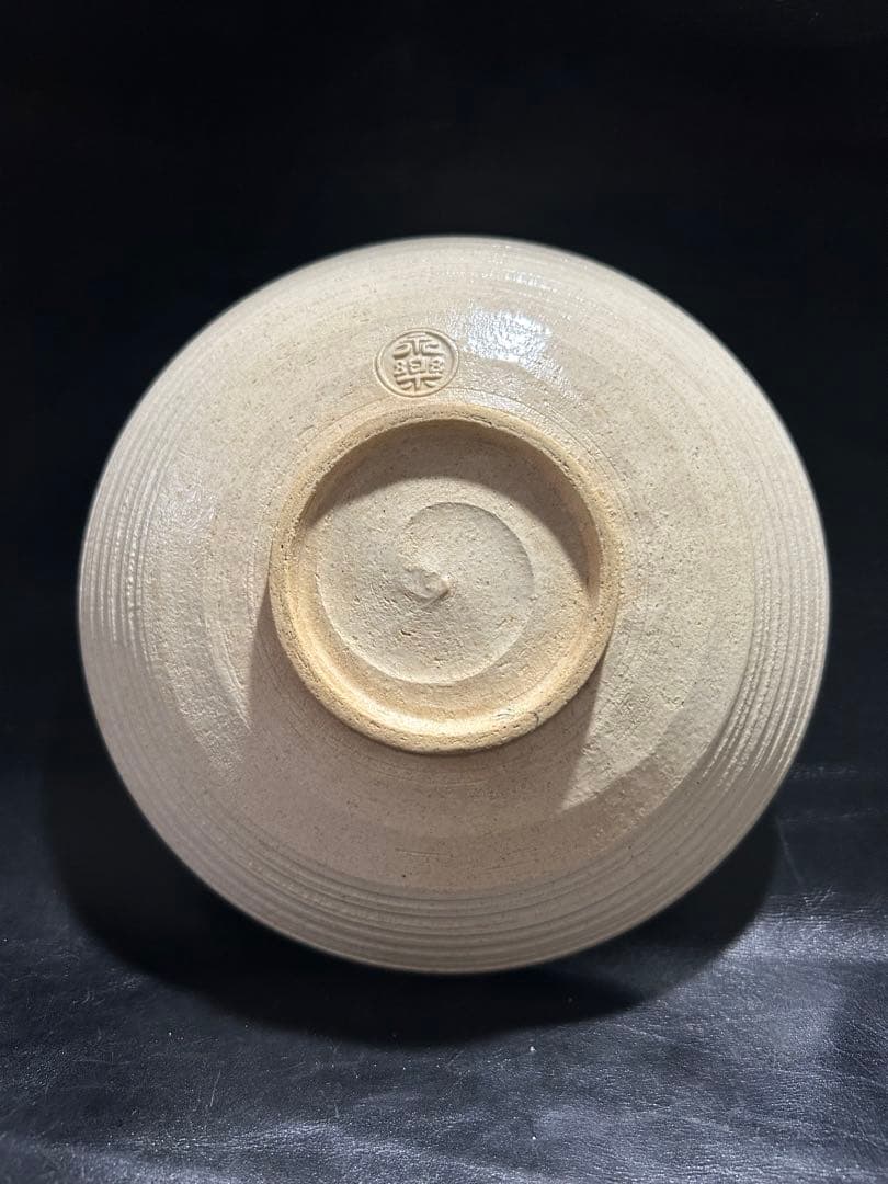 美しい古美術◾️蔵から紺色のアザミの花が描かれたステキな雰囲気の夏茶碗？が出て来た