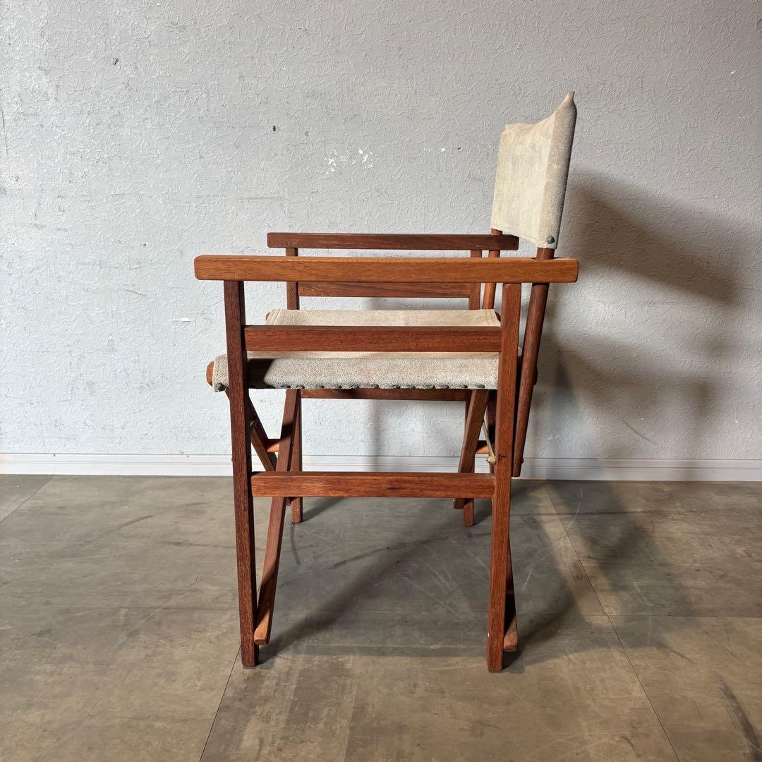 ディレクターチェア　革張り　グレー　オーストラリア