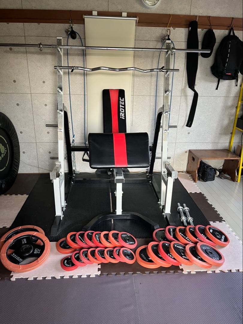IROTEC トレーニングベンチ＆ウエイトセット