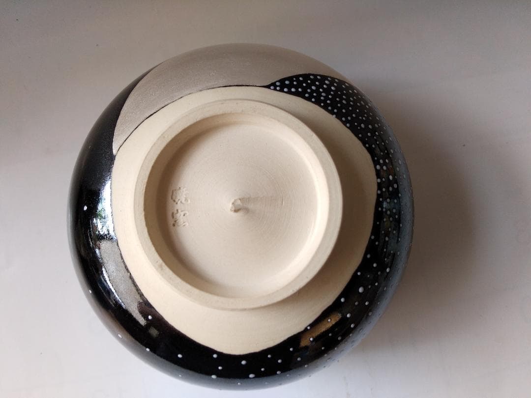 暁窯 岡田暁山 作 色絵鵲橋絵 抹茶碗 茶道具 茶碗 共箱 栞 新品 未使用