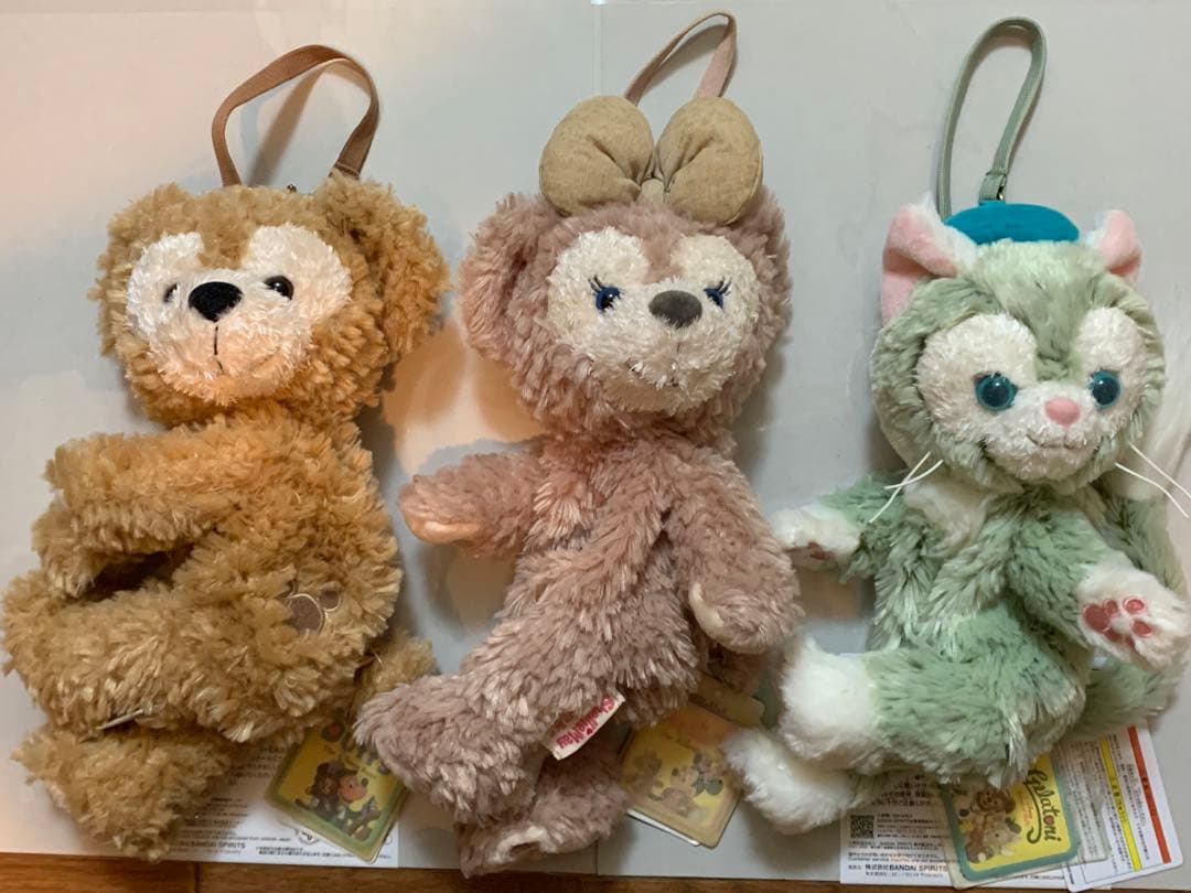 ダッフィー・シェリーメイ・ジェラトーニ ぬいぐるみポーチ