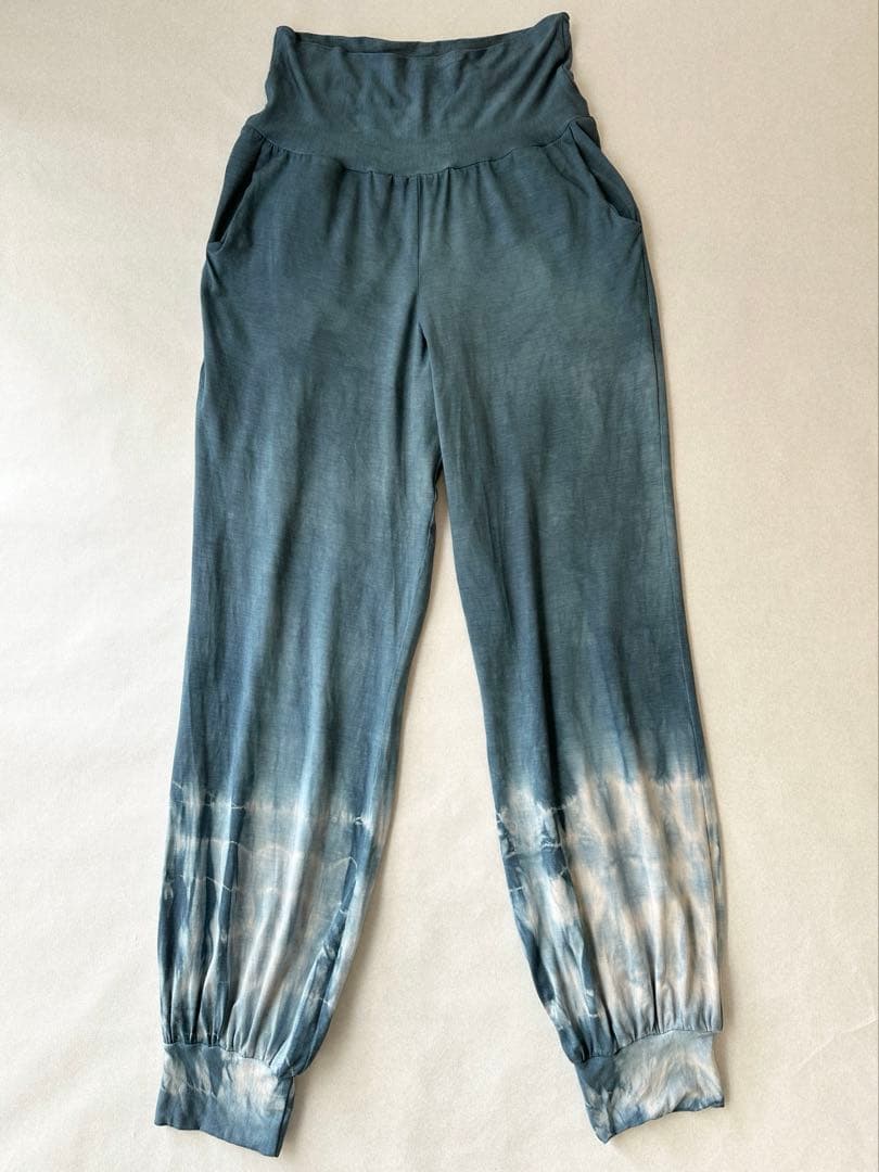 ⚫︎天然ログウッド染め⚫︎浄化の青 アラジンパンツ｜草木染めヨガウェア Mサイズ
