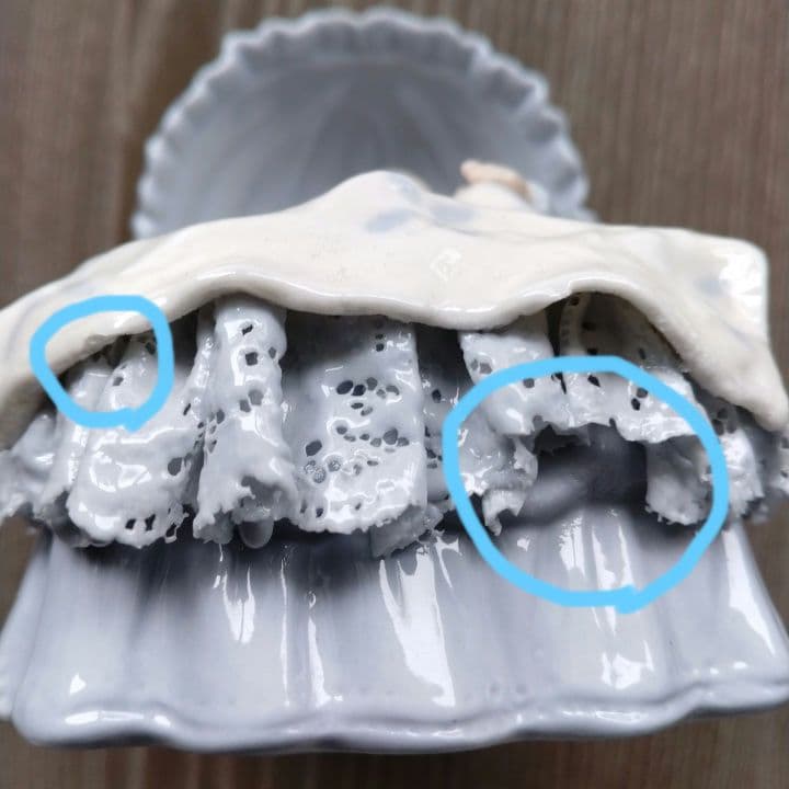 陶磁器製 赤ちゃんとクマの置物 アンティーク