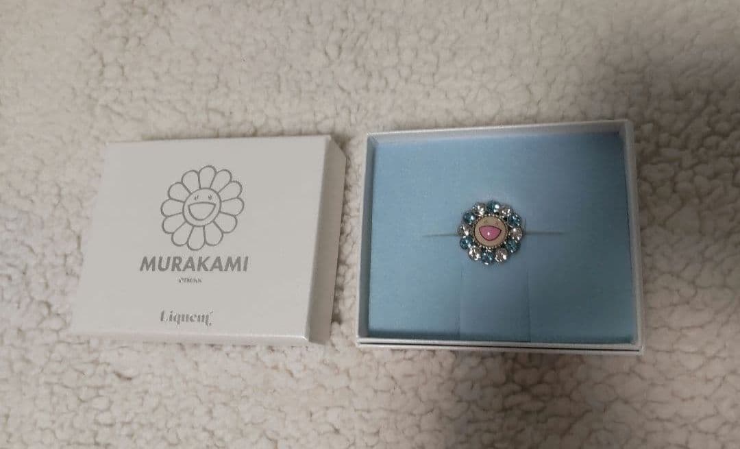 値下げ交渉可★　村上隆　×　Liquem　フラワー　ピンズ　ブルー　カイカイキキ