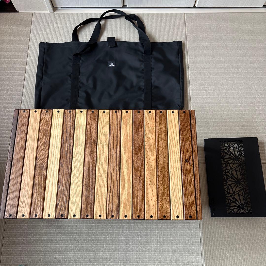 KIMICAMP ゼブラテーブル アイアンプレート IT05 セット　美品