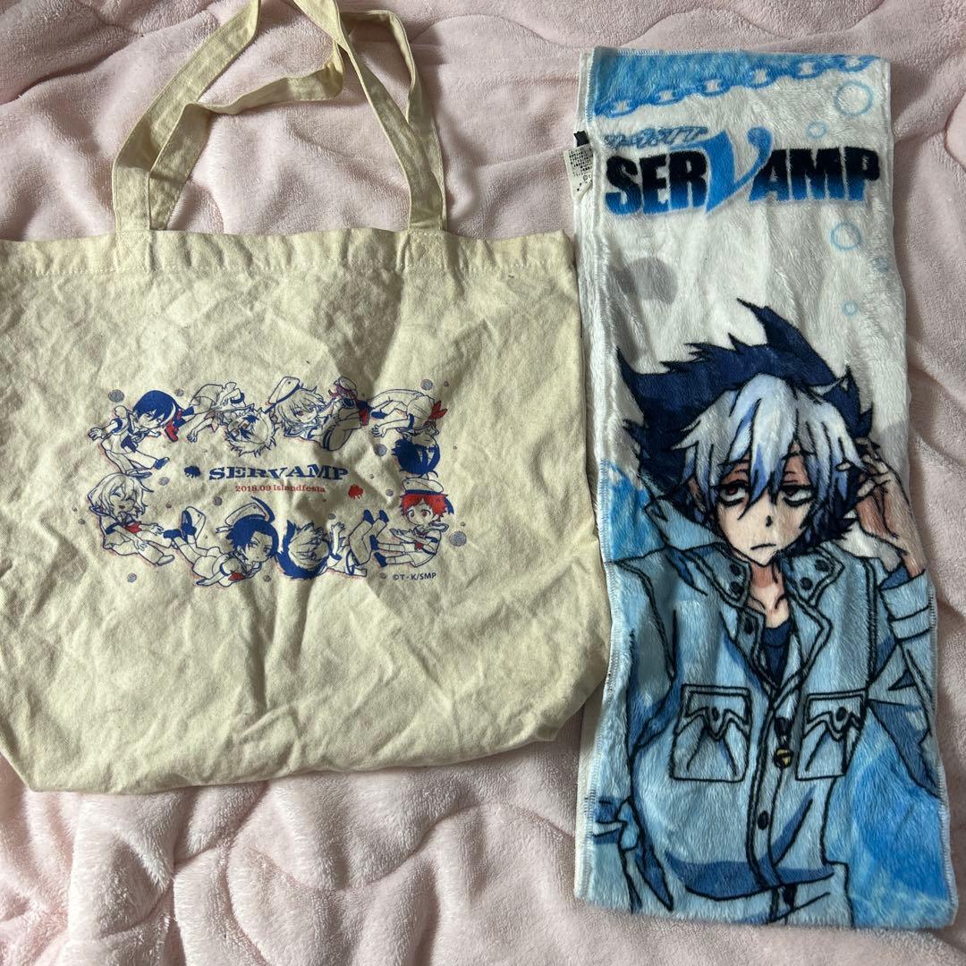 SERVAMP トートバッグ マフラータオル クロ