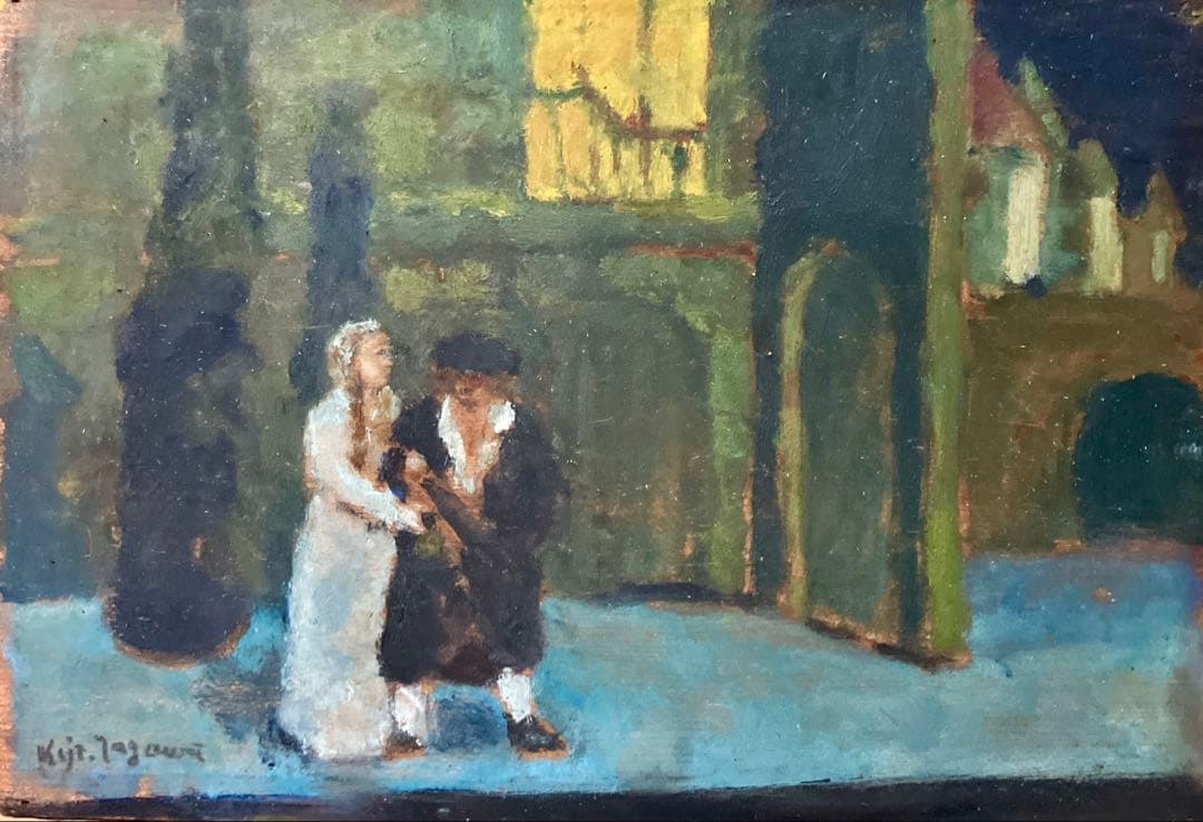 油絵　田川勤次　歌劇「リゴレット」