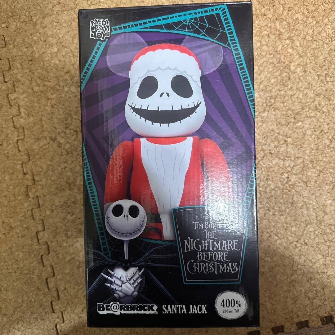 ベアブリック　ディズニー　ナイトメアビフォアクリスマス　サンタジャック　400%