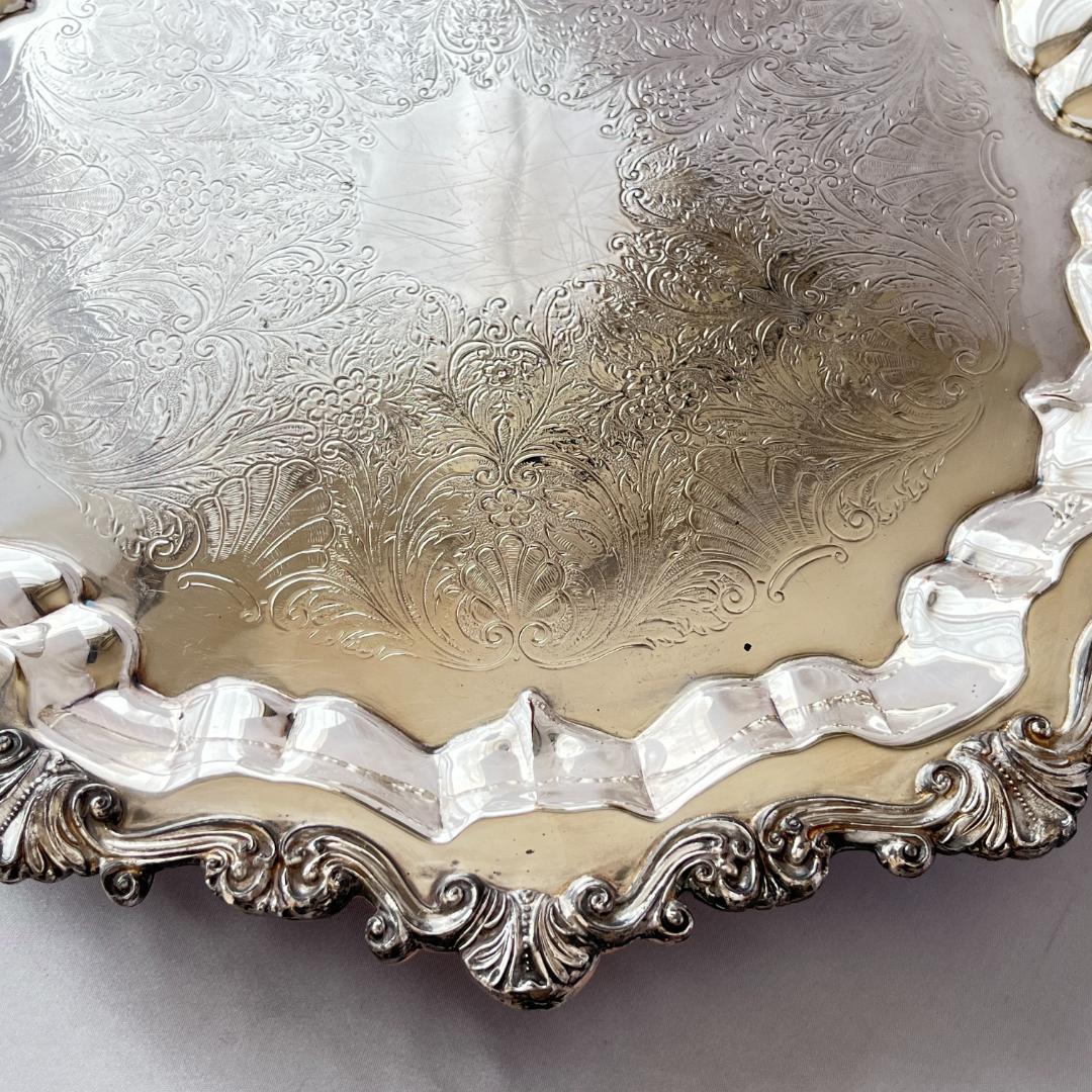 【SHERIDAN】 チッペンデールのサルヴァ フット付 43cm 大型