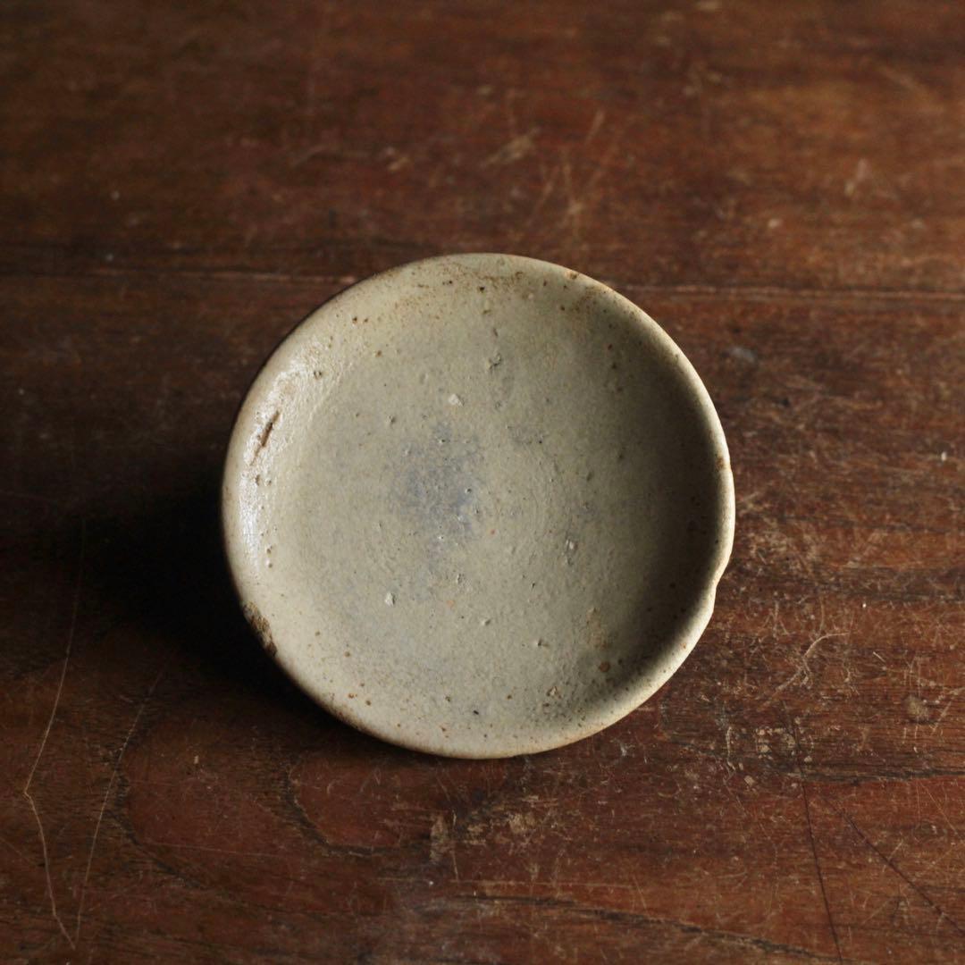 美濃 灰釉 小皿 No.3 江戸後期頃 古美術 古道具 アンティーク