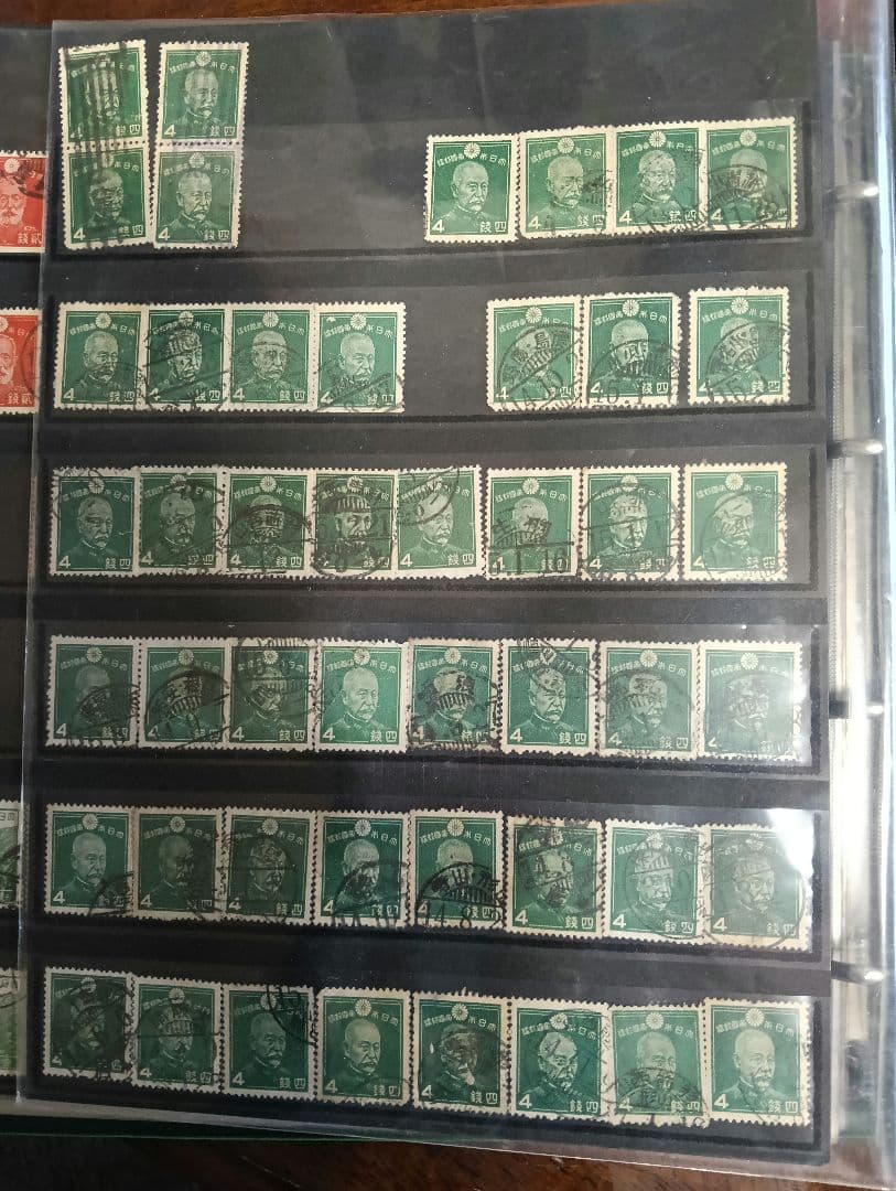 緑色使用済切手セット 約30枚