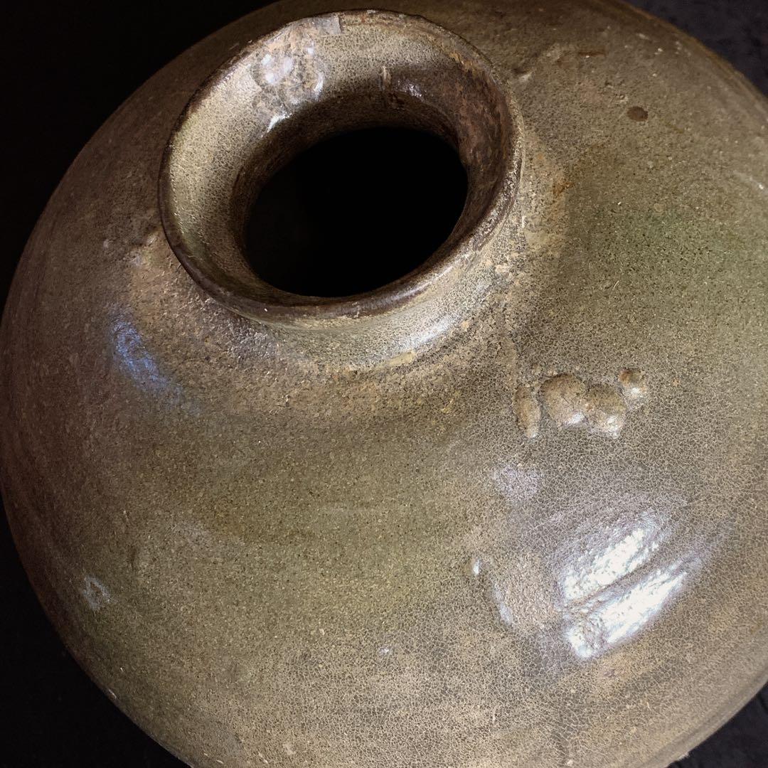 李朝　青磁器　壺　花瓶　朝鮮　韓国　骨董