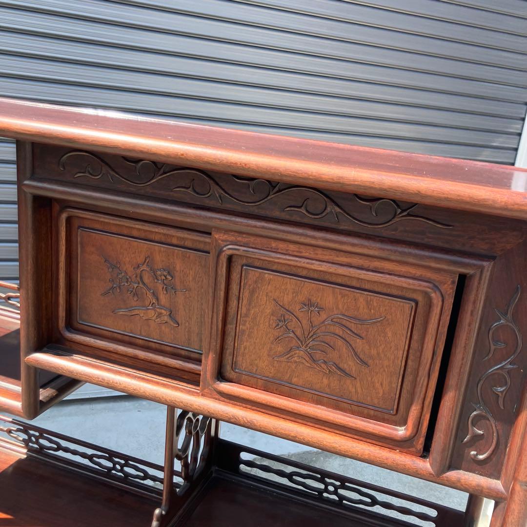 唐木家具 銘木 茶箪笥 飾り棚 中国茶棚 サイドボード ビンテージ ヴィンテージ