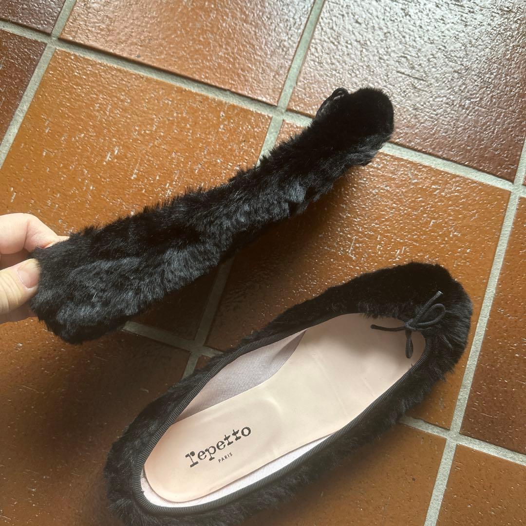 Repetto ブラック バレエシューズ　37ハーフ