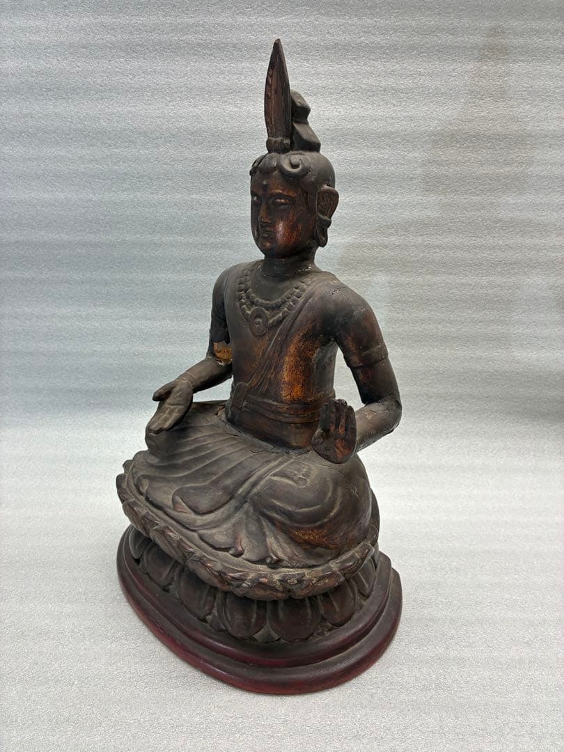 仏像　木彫り　時代物　高さ約41㎝