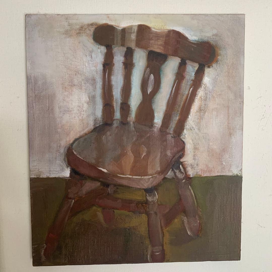 油彩画　椅子　F10