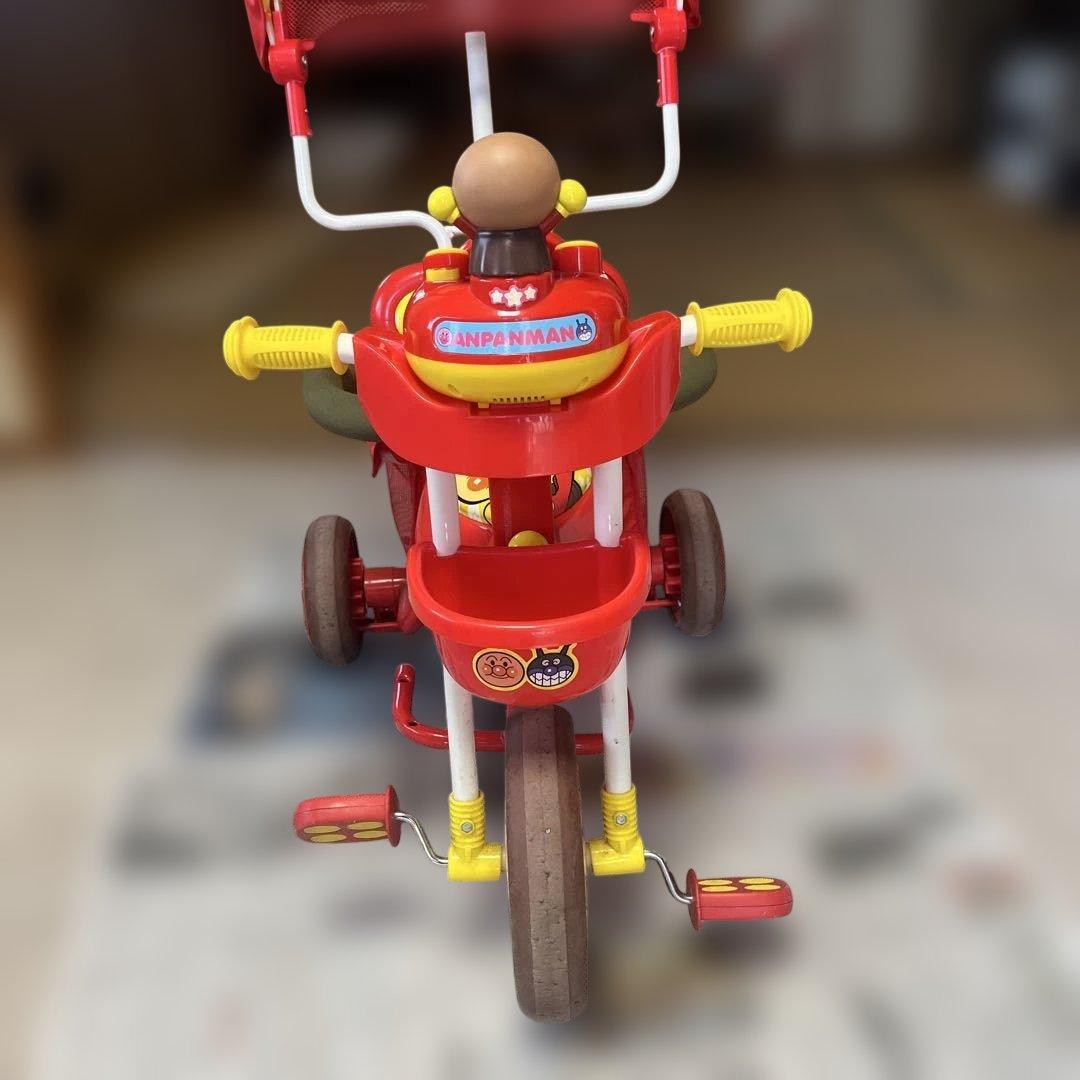 アンパンマン デラックス三輪車　サンシェード付