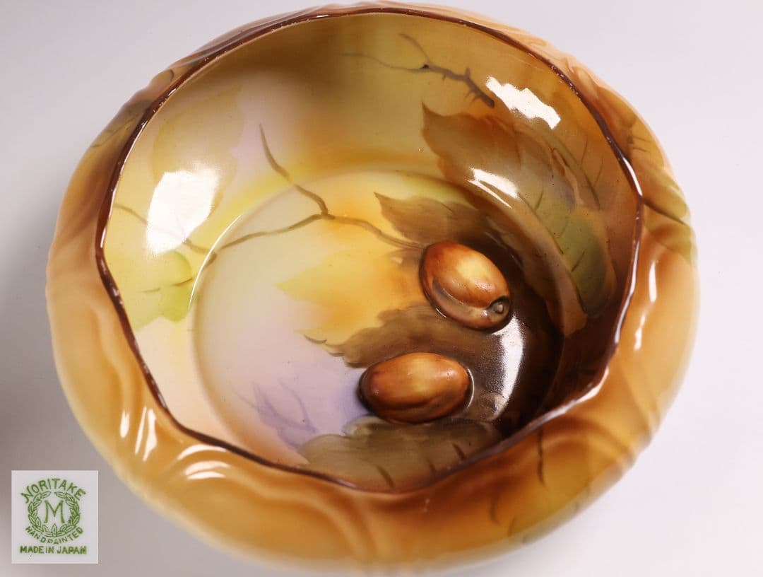 【CM291】オールドノリタケ 鉢 皿 19cm 1918年 ナッツ 陶磁器