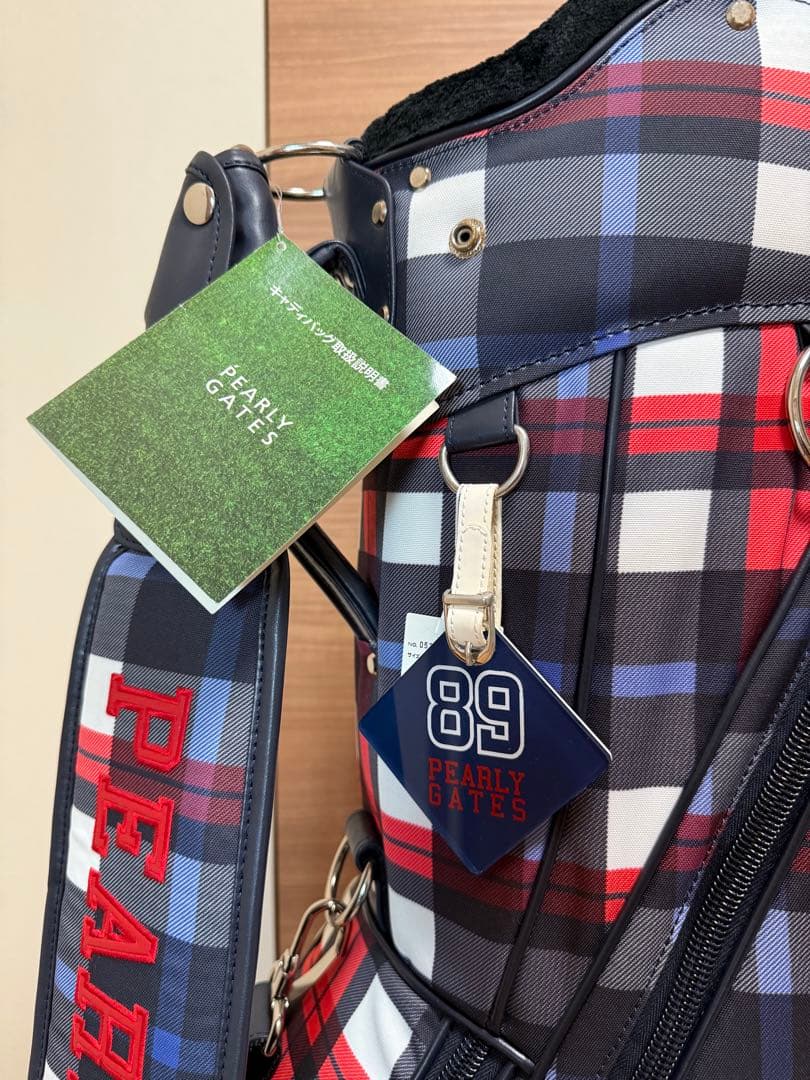 新品未使用 PEARLY GATES チェック キャディバック アイアンカバー付