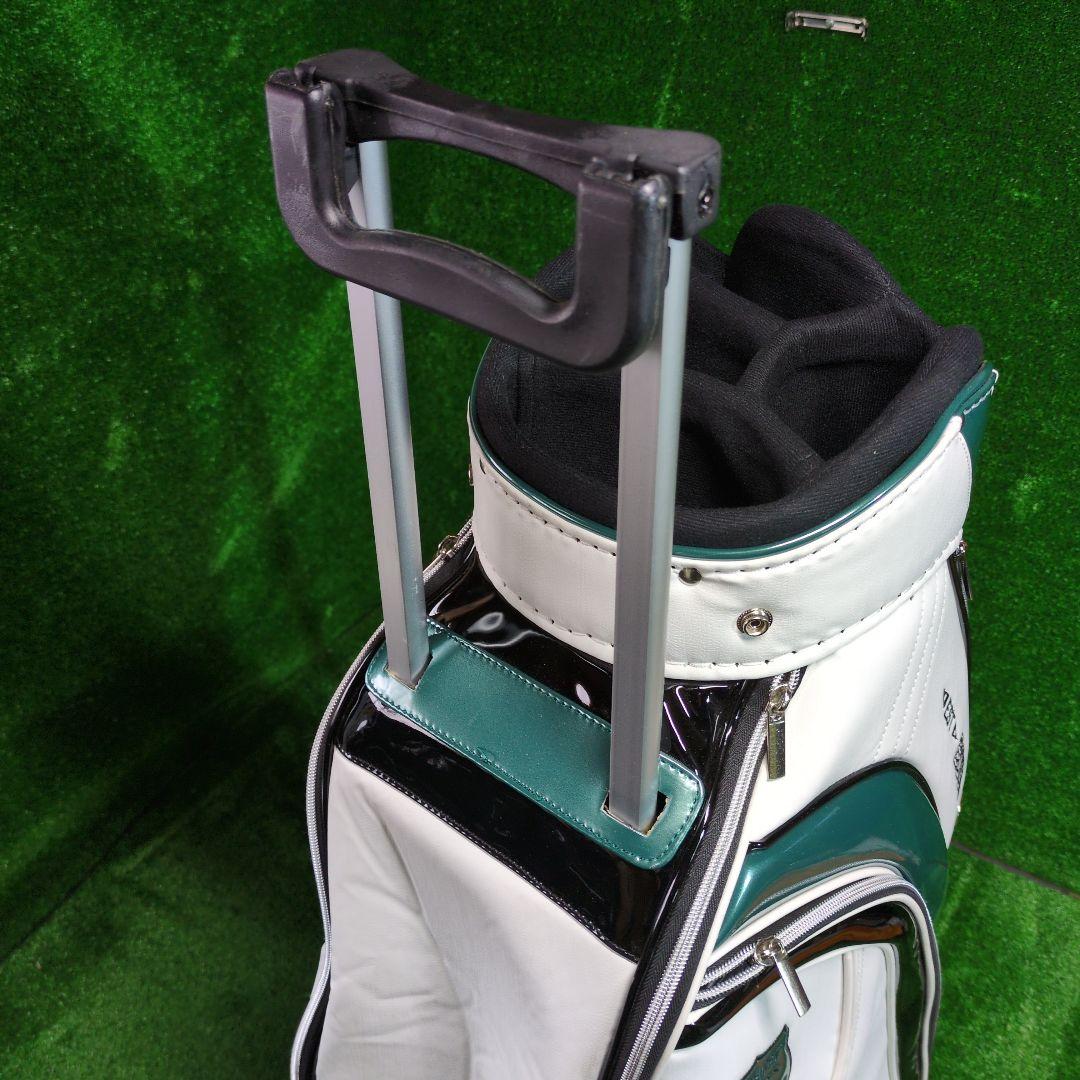 【超美品】TIGORA　キャスター付キャディバッグ　フードカバー付