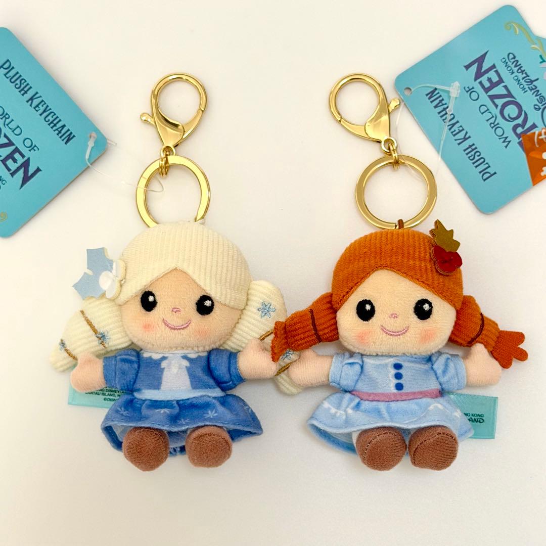 アナ　エルサ　ぬいぐるみキーチェーン　ぬいぐるみケース　香港　家族の思い出