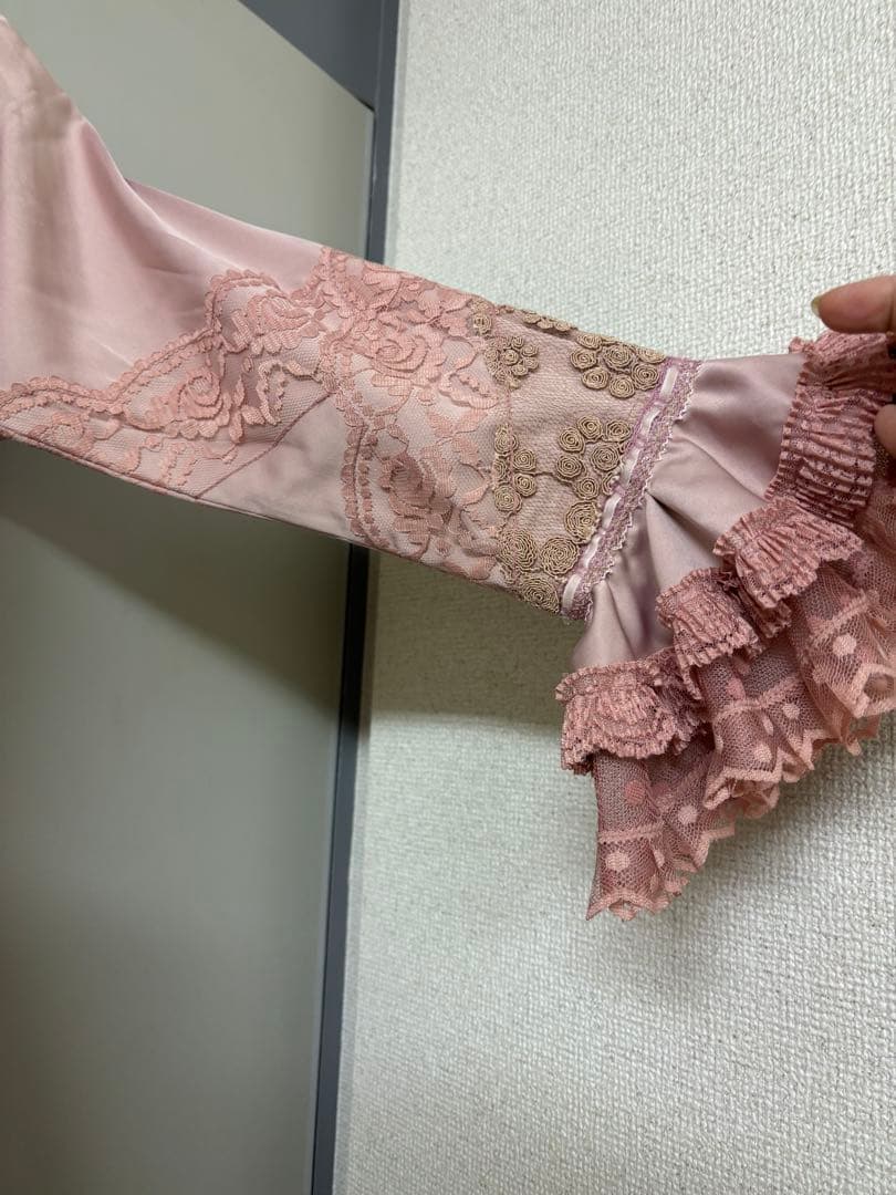 フラメンコドレス ピンク フリル付き ベスト付き