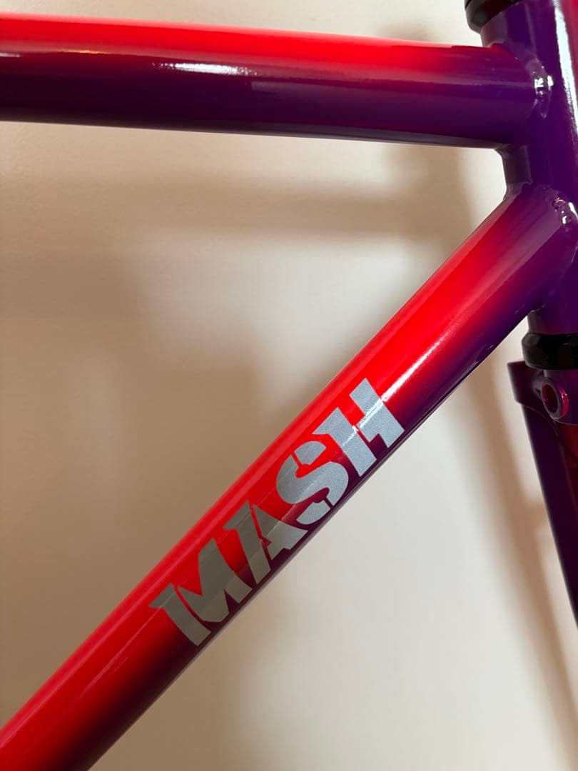 MASH STEEL ネオンフェード XSサイズ フレームセット ヘッド BB付