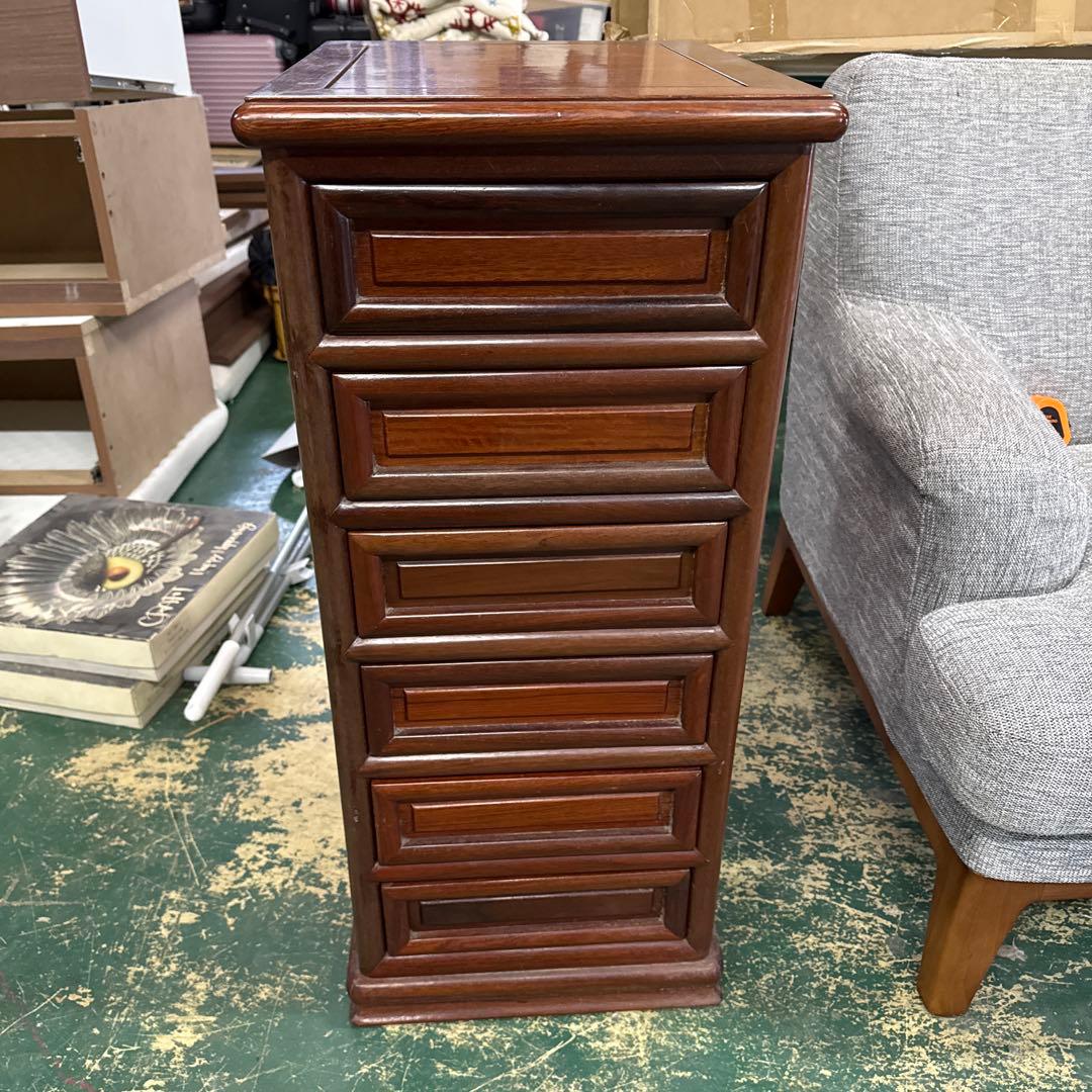 木製 唐木 花梨 チェスト 引き出し タンス インテリア 6杯