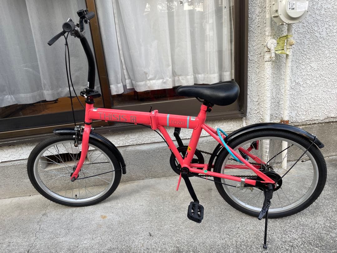 折りたたみ自転車 ピンク