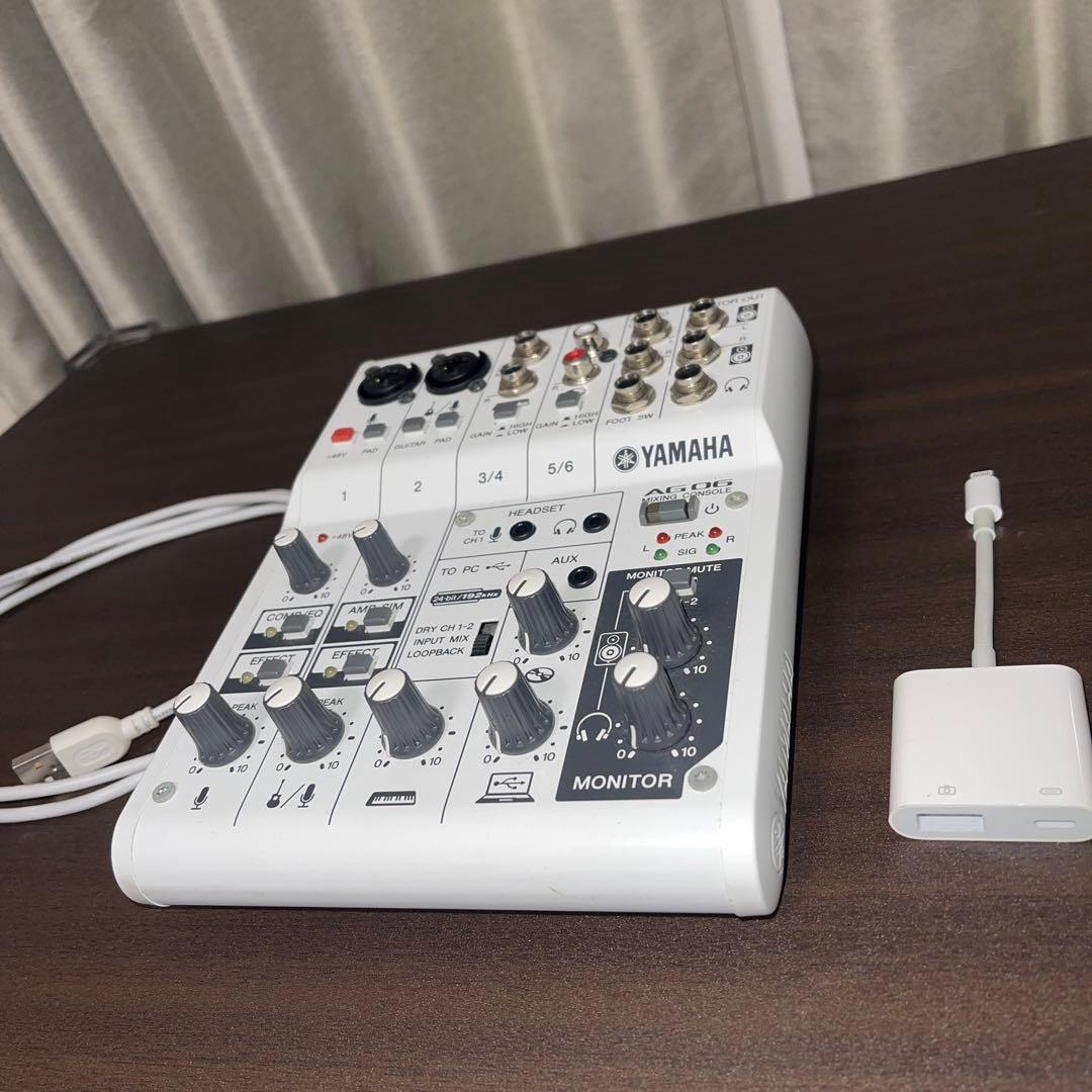 【おまけ有】YAMAHA AG06 ミキサー Apple純正カメラアダプタ
