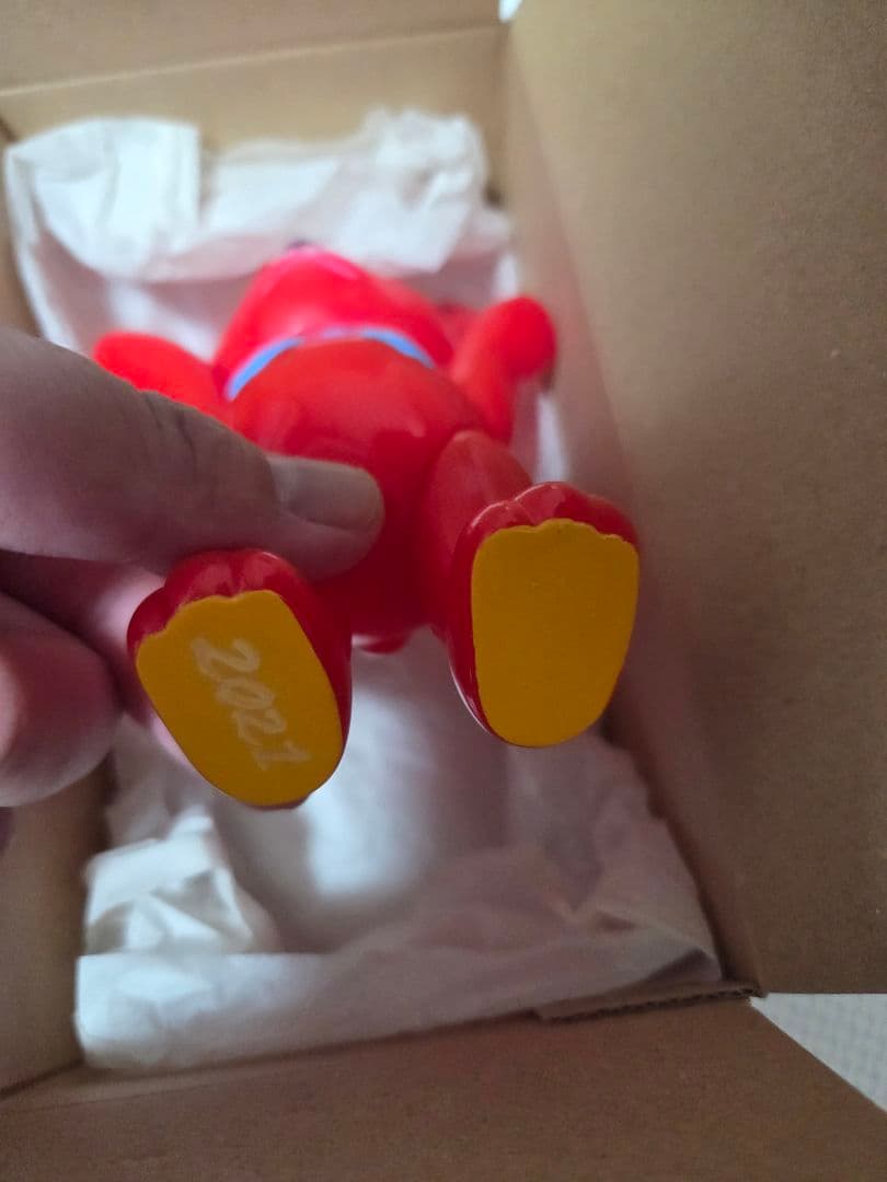 レトロドール 復刻版 クマちゃん 赤&水色セット　ソフビ人形